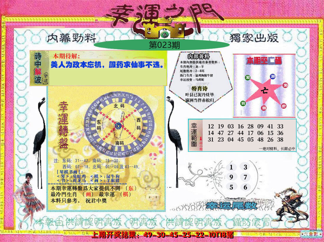 2025023期幸运之门