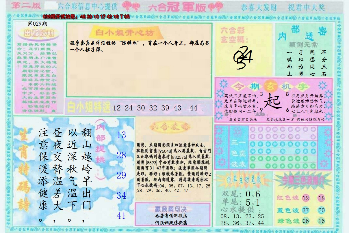 2025029期六合冠军版B