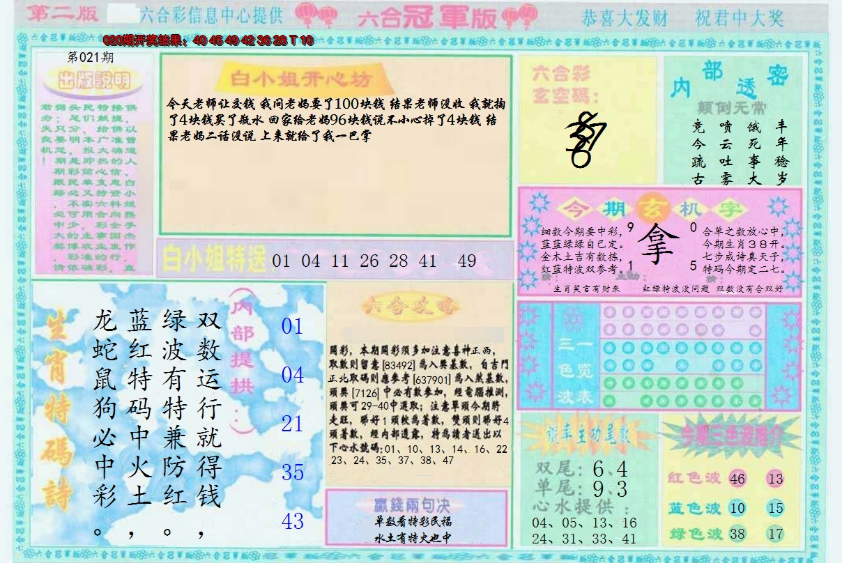 2025021期六合冠军版B
