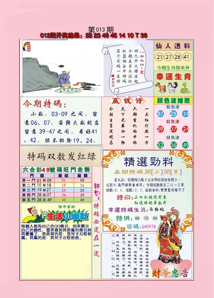 2025013期大富大贵
