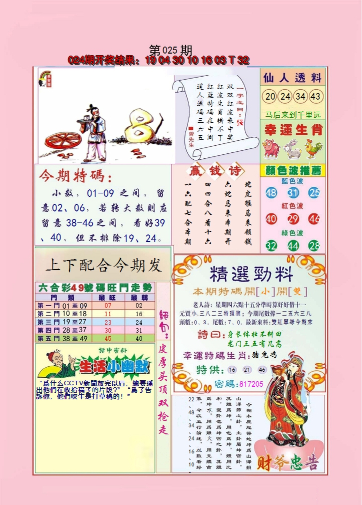 2025025期大富大贵