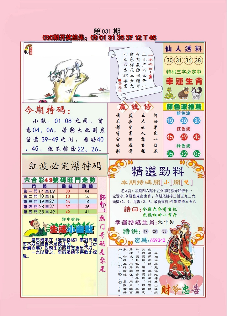 2025031期大富大贵