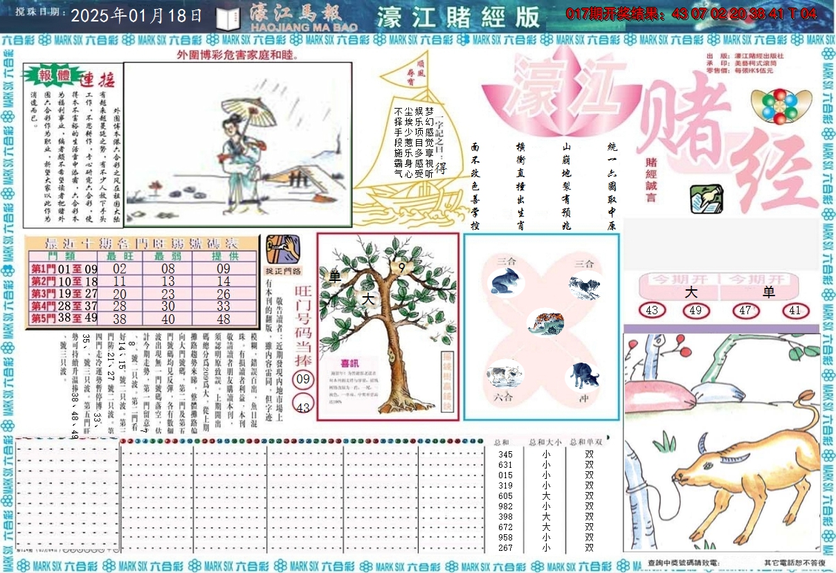 2025018期濠江赌经A