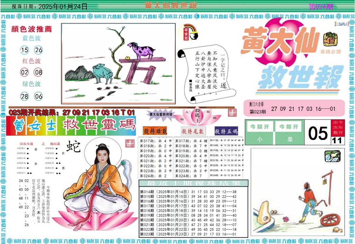 2025024期黄大仙救世A