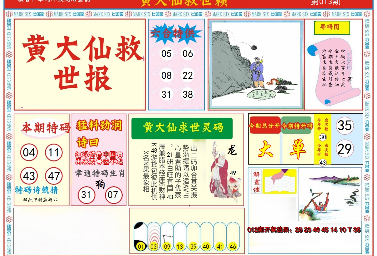 2025013期新黄大仙救世A