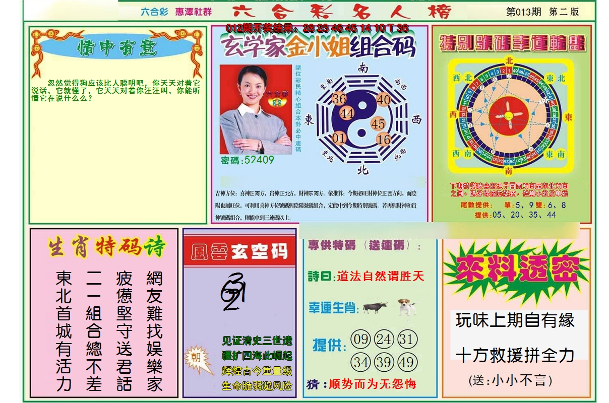 2025013期名人榜B
