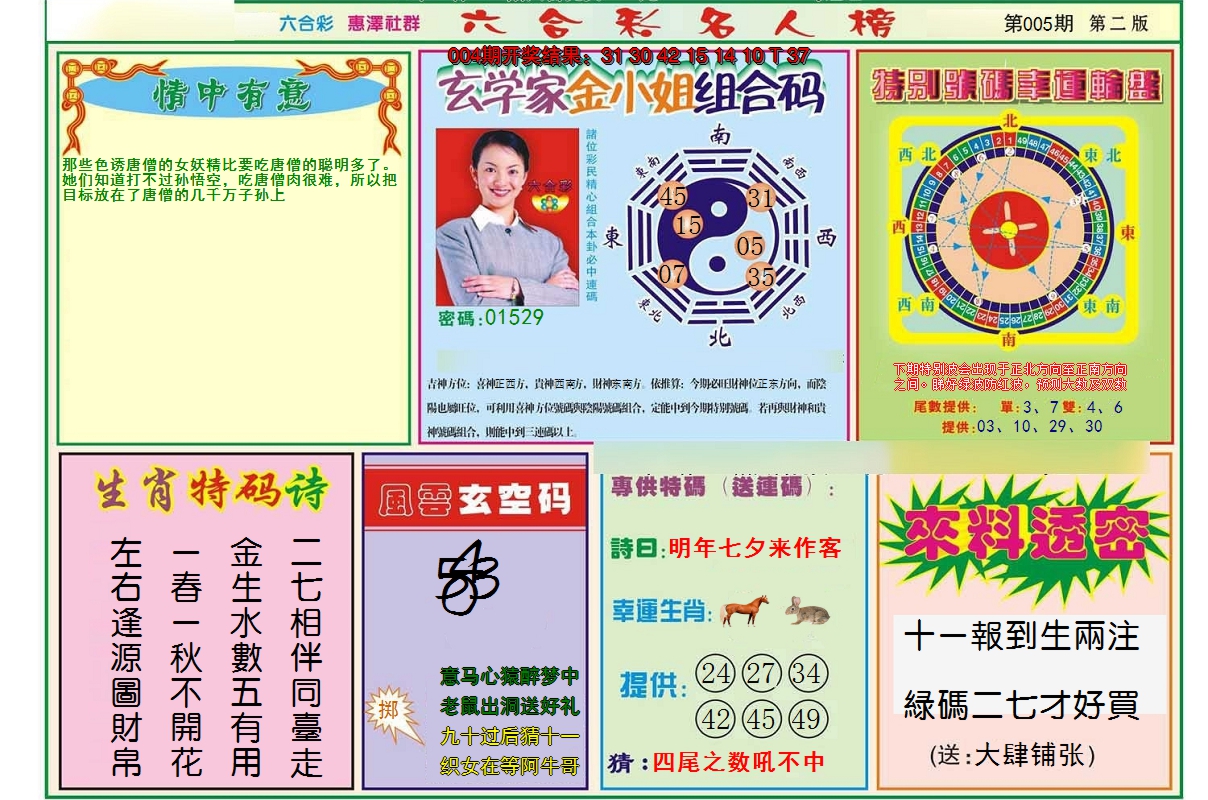 2025005期名人榜B