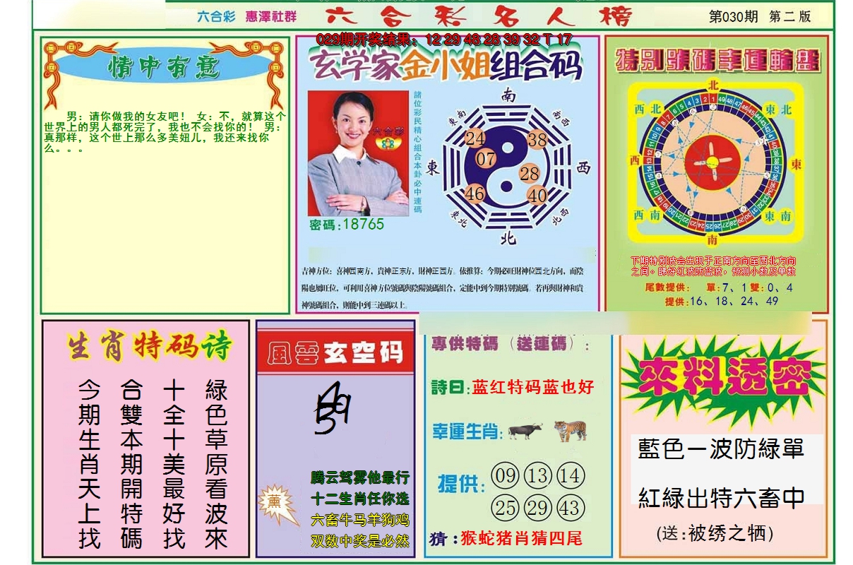 2025030期名人榜B