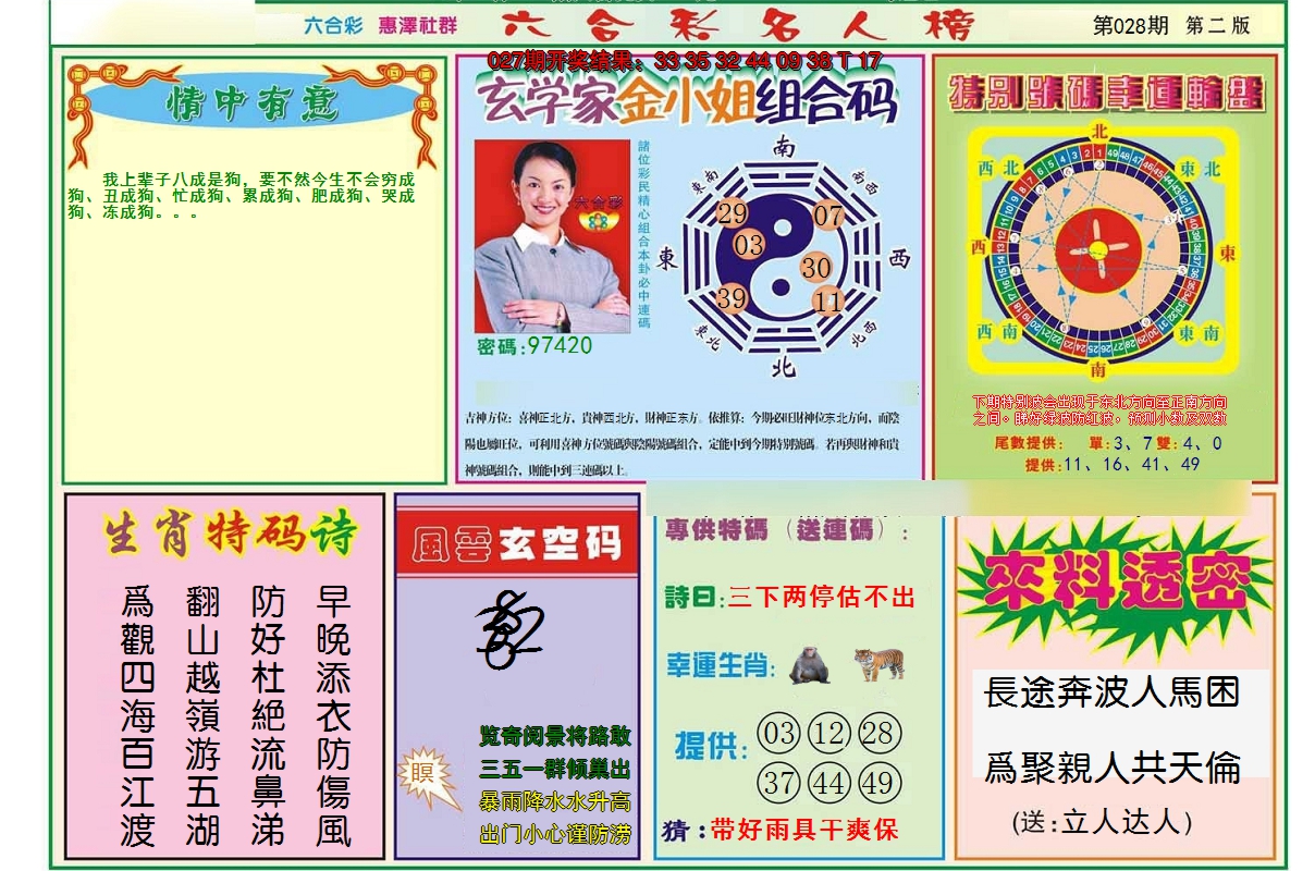 2025028期名人榜B