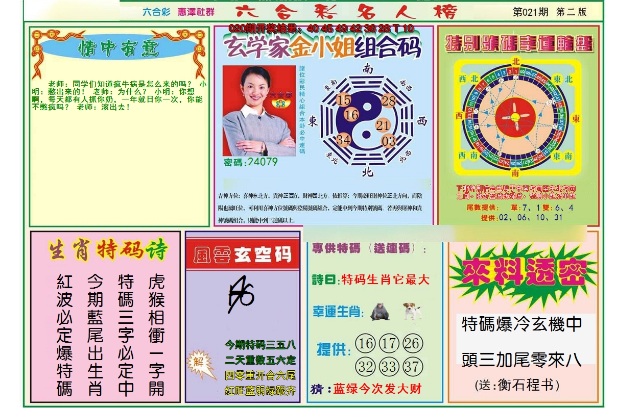 2025021期名人榜B