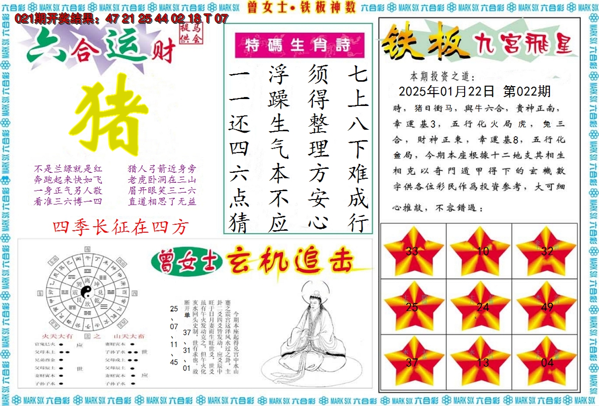 2025022期曾女士铁板神数B