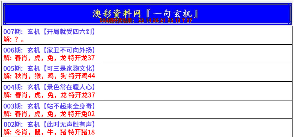 2025007期澳门一句玄机