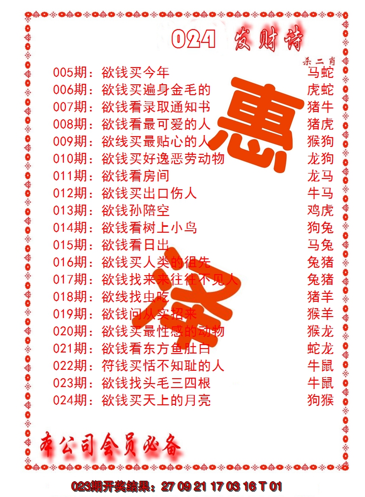 2025024期发财诗-AB