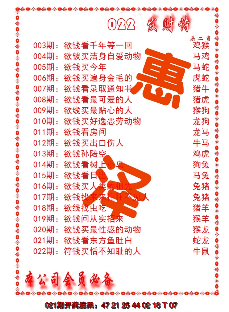 2025022期发财诗-AB