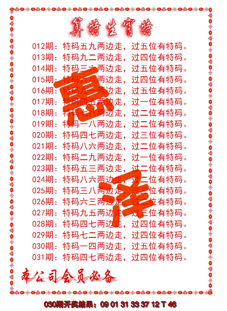 2025031期算特生肖诗