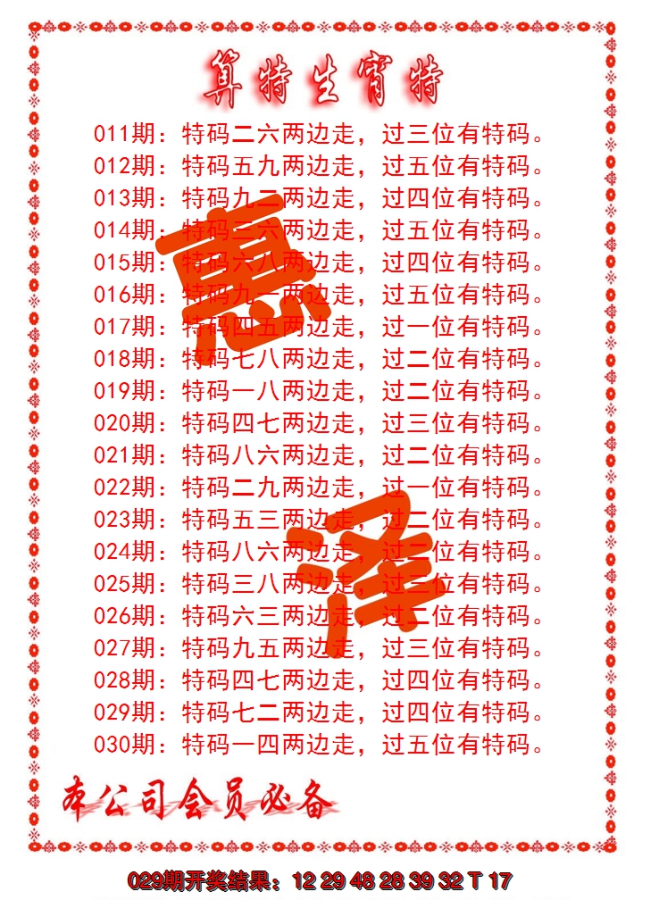 2025030期算特生肖诗