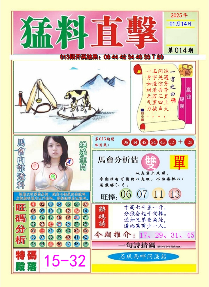 2025014期猛料直击A