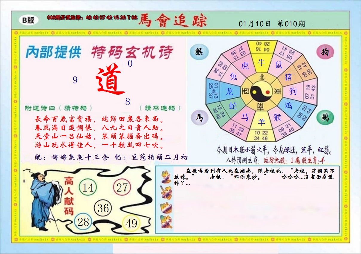2025010期马会追踪B