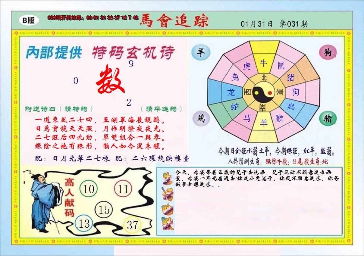 2025031期马会追踪B