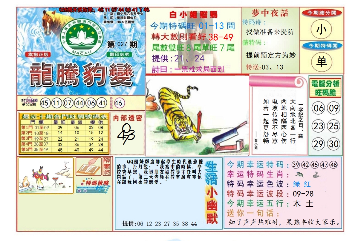 2025027期龙腾豹变