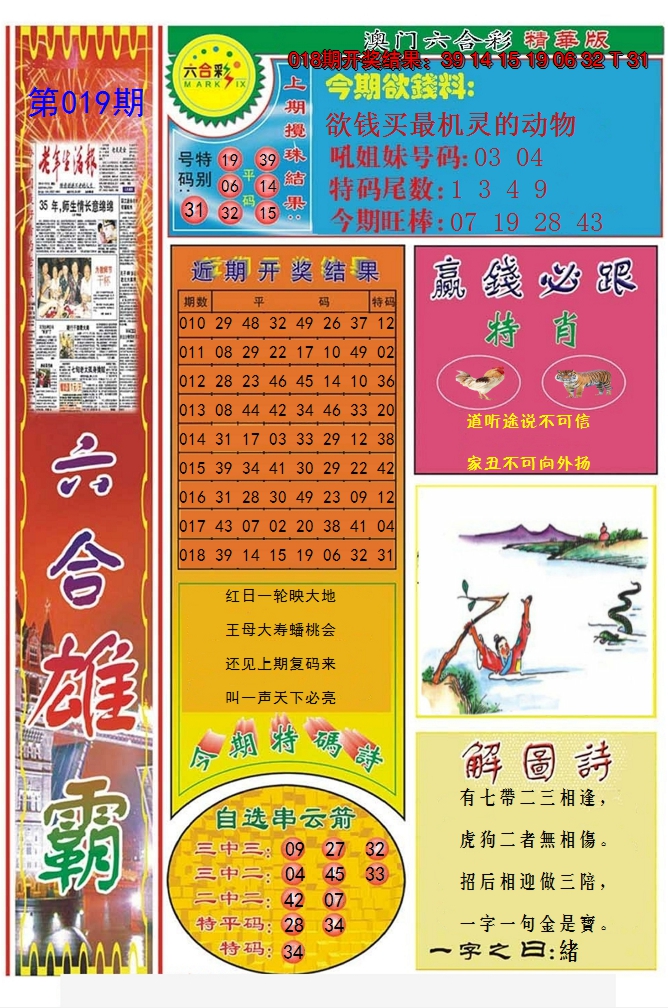 2025019期六合雄霸