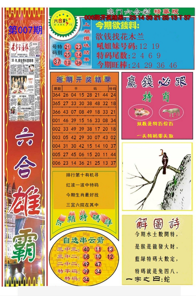 2025007期六合雄霸