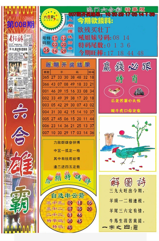 2025008期六合雄霸