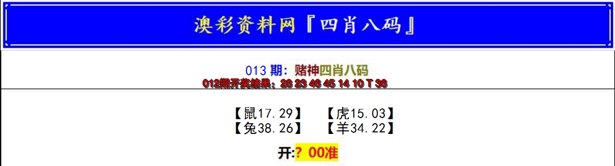 2025013期赌神四肖八码