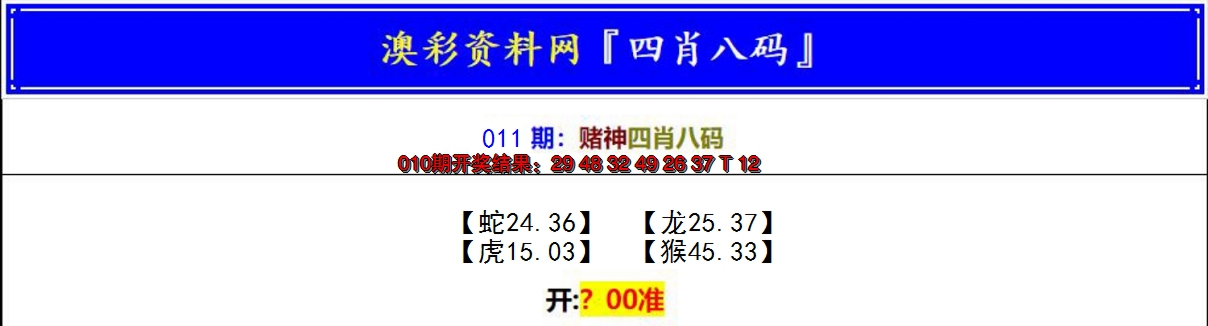 2025011期赌神四肖八码