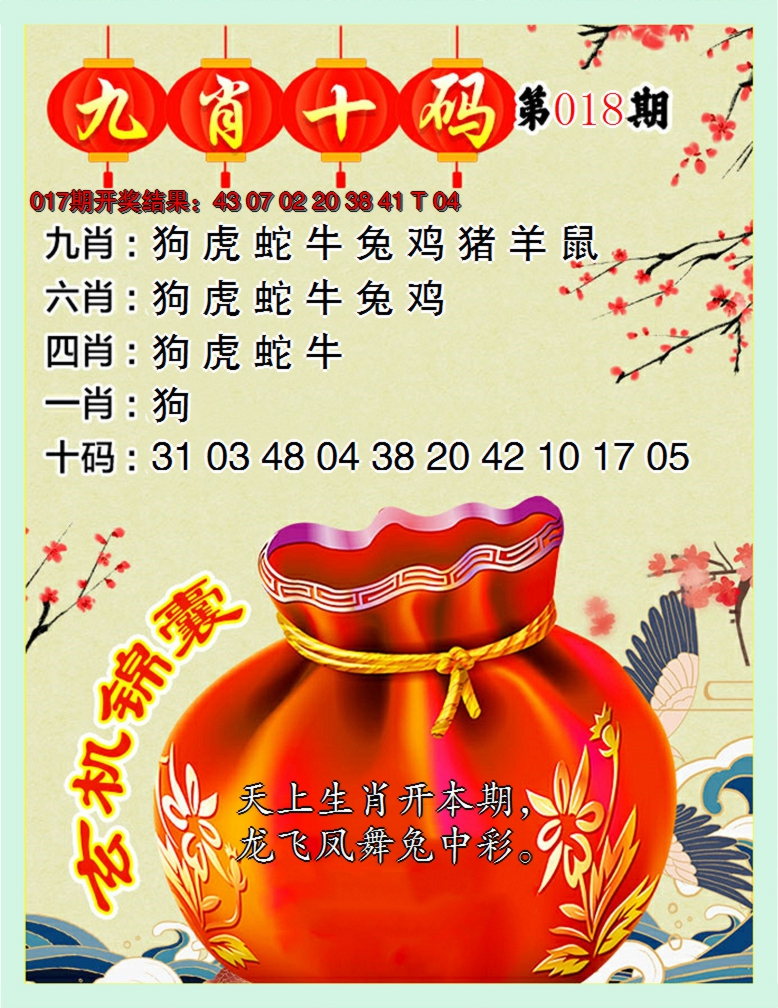 2025018期九肖十码