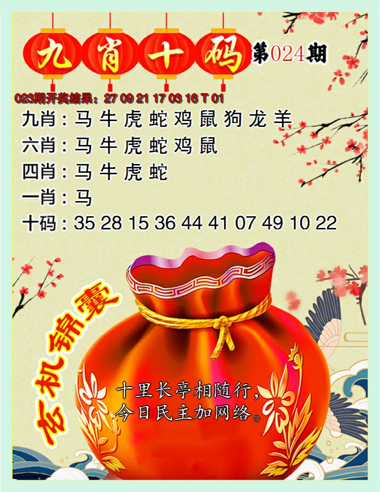2025024期九肖十码