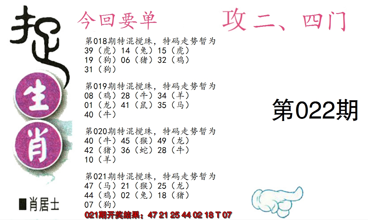 2025022期捉生肖
