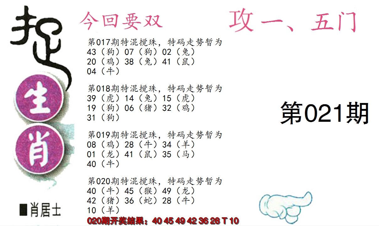 2025021期捉生肖