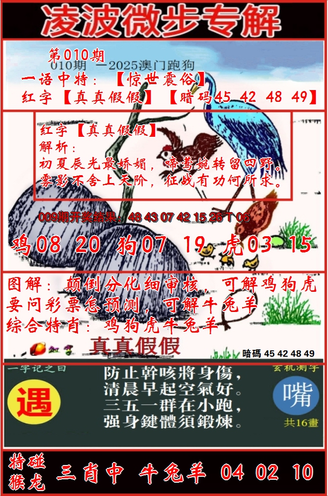 2025010期凌波微步