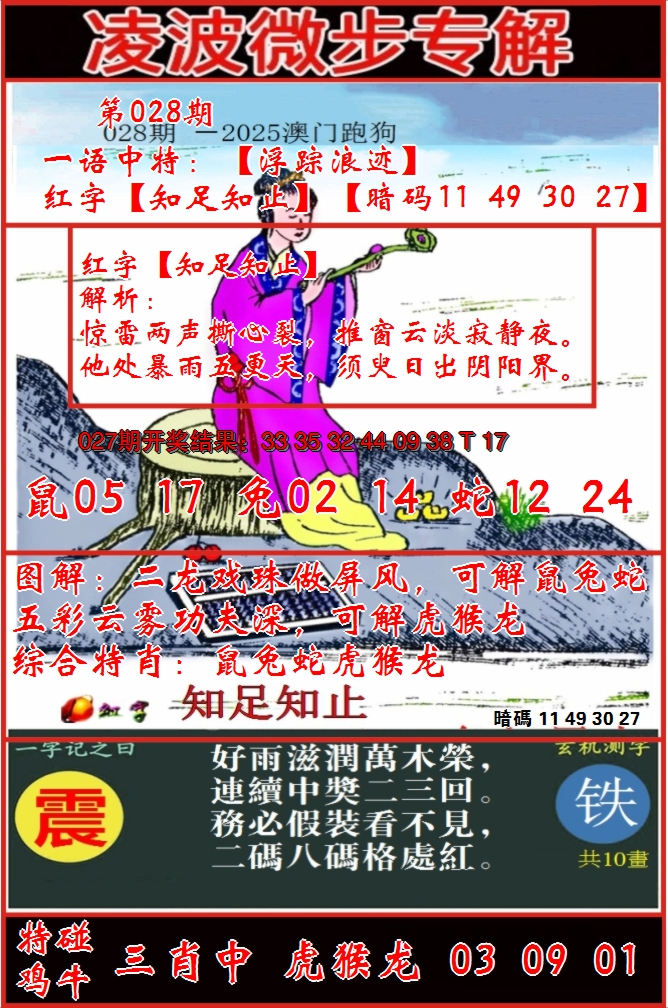 2025028期凌波微步