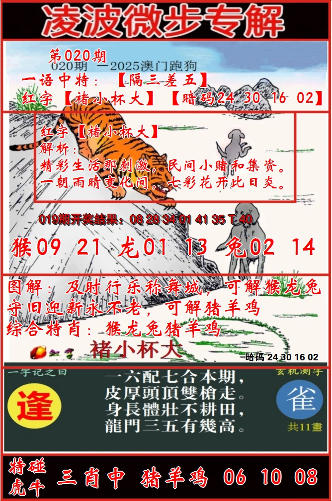 2025020期凌波微步