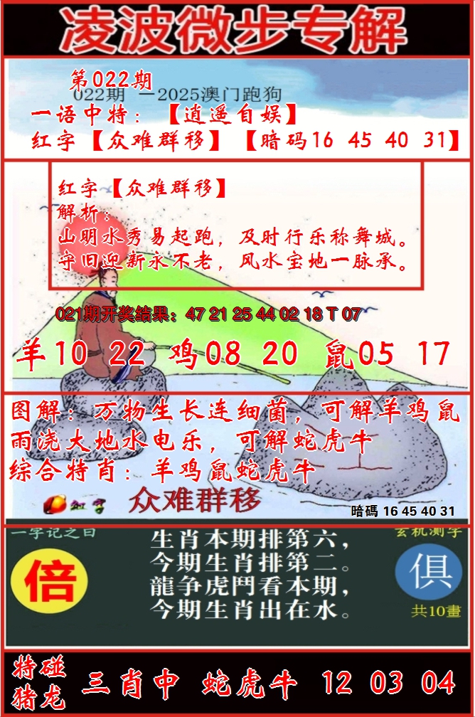 2025022期凌波微步