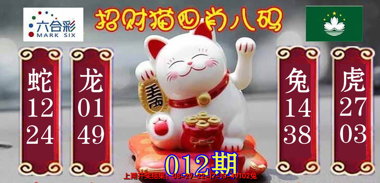 2025012期招财猫四肖八码