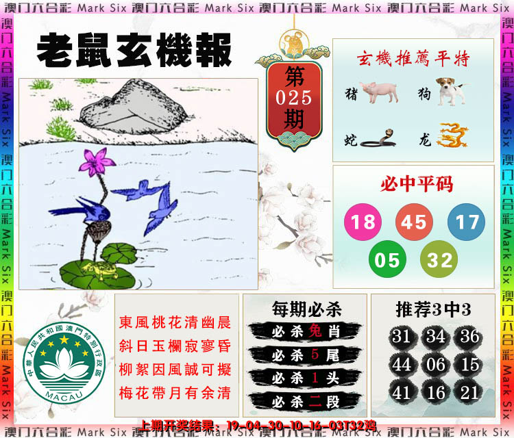 2025025期老鼠玄机报