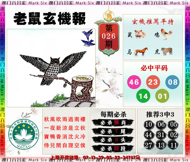 2025026期老鼠玄机报