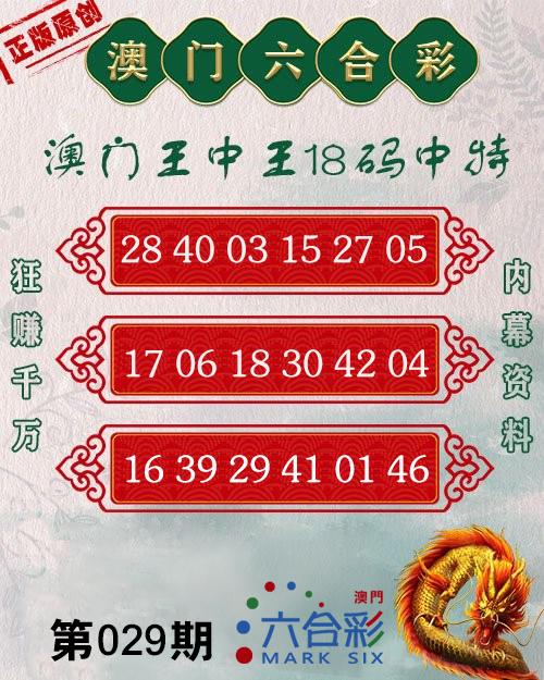2025029期王中王18码