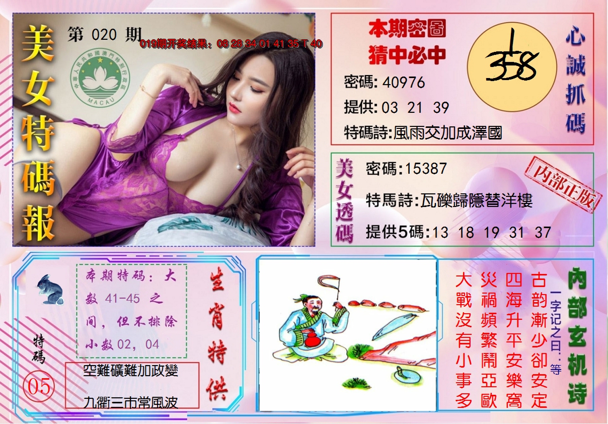 2025020期美女特码报