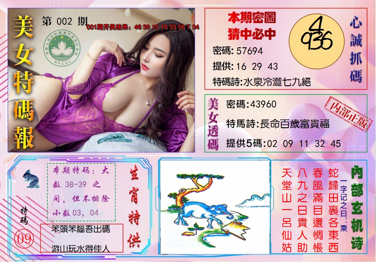 2025002期美女特码报