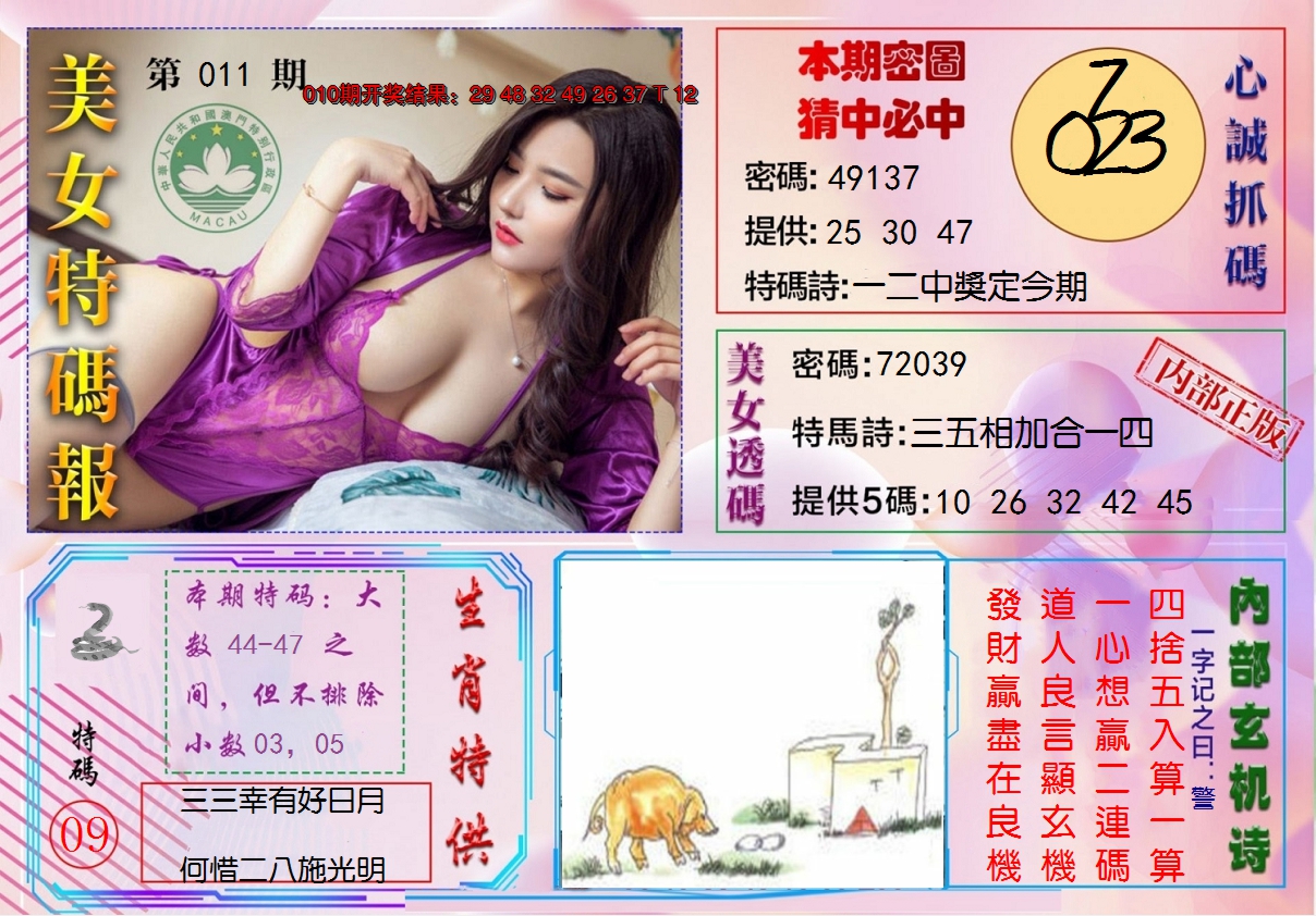 2025011期美女特码报