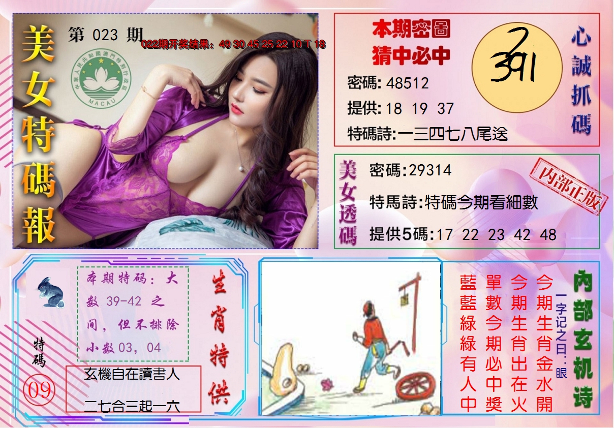 2025023期美女特码报