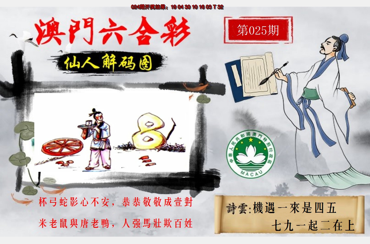 2025025期仙人解码图