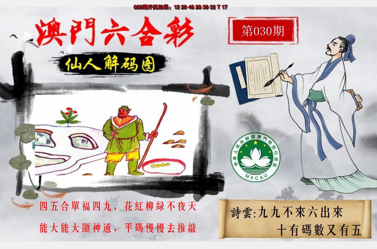 2025030期仙人解码图