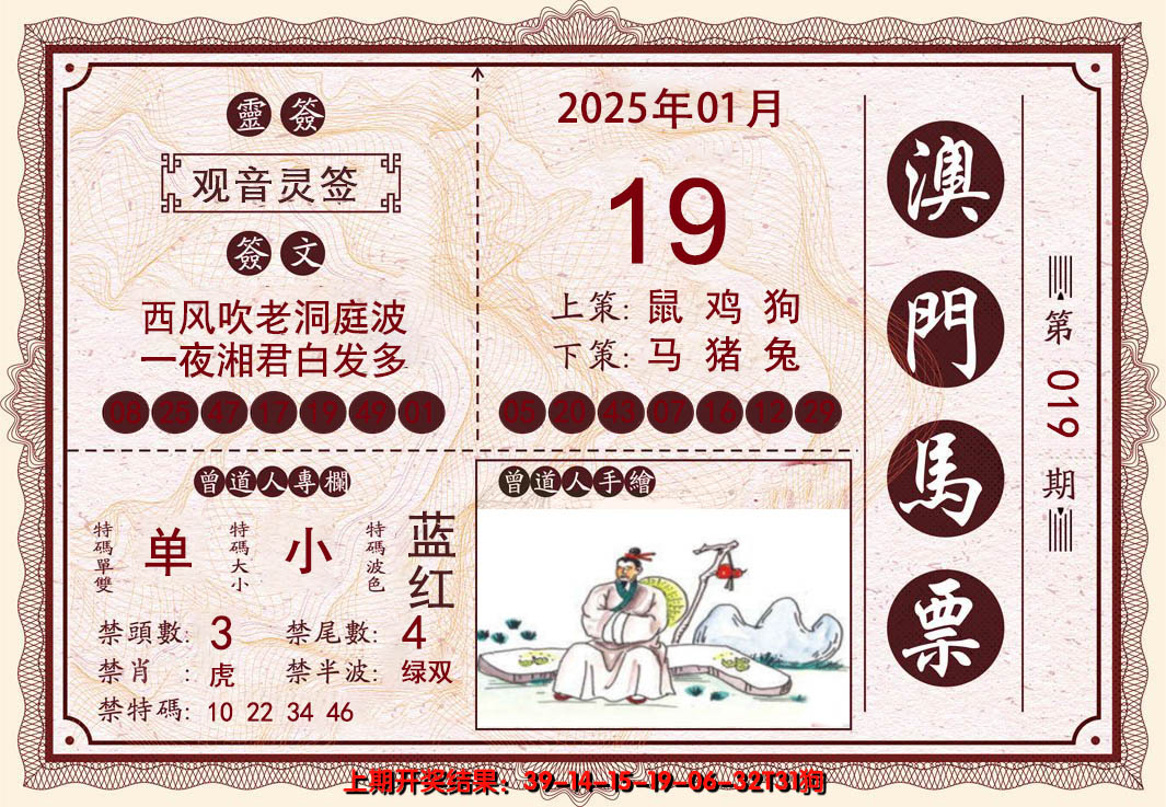 2025019期澳门马票