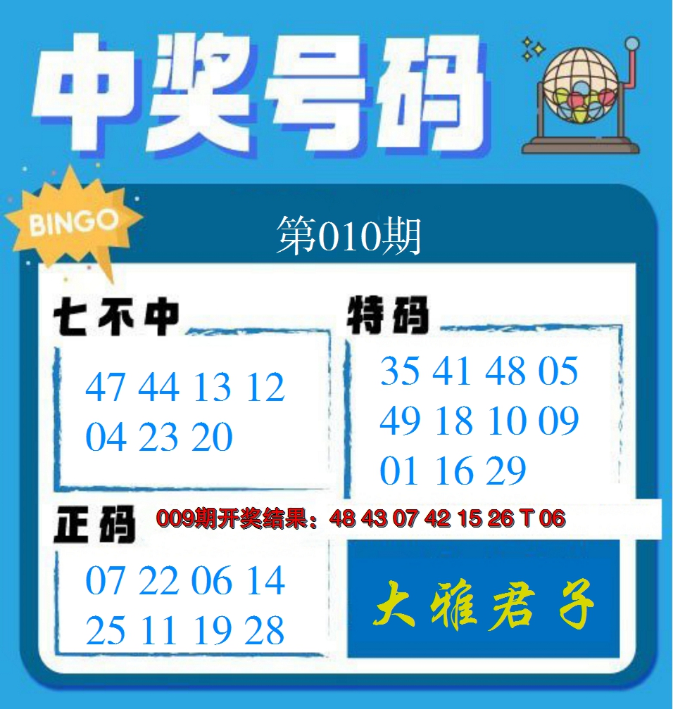 2025010期中奖号码