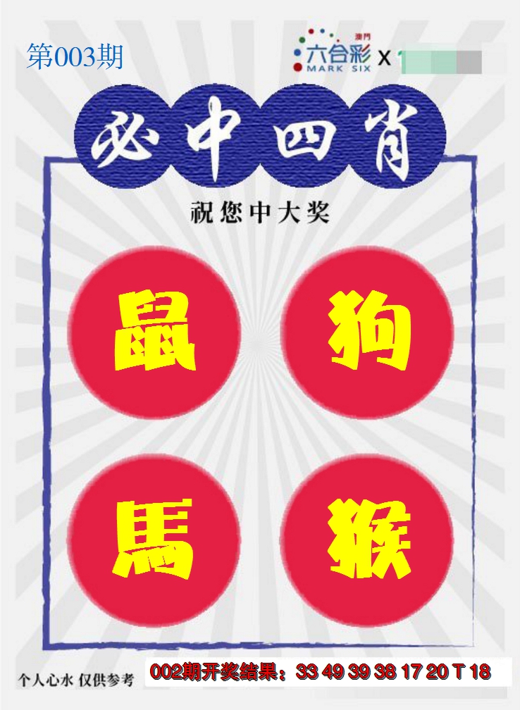 2025003期必中四肖S